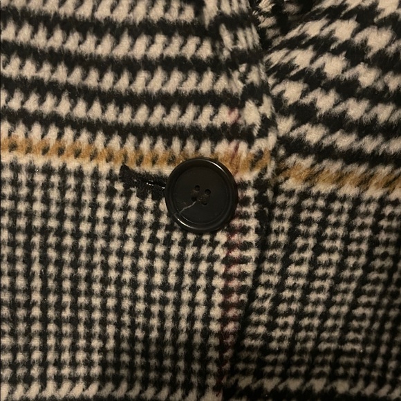 LOFT Plaid Open-Front Blazer in Gray and Tan - Picture 8 of 9